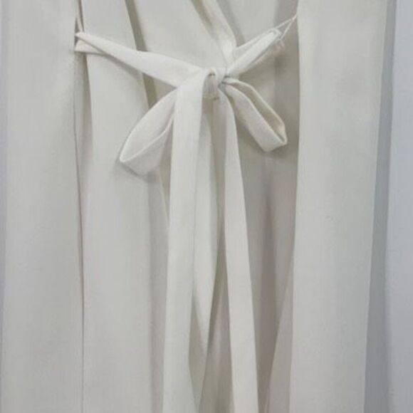 Zara White Sleeveless Wrap Dress Size Small - Picture 7 of 11